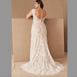 Lace Cap Sleeve Wedding Gown | BHLDN Ludlow
